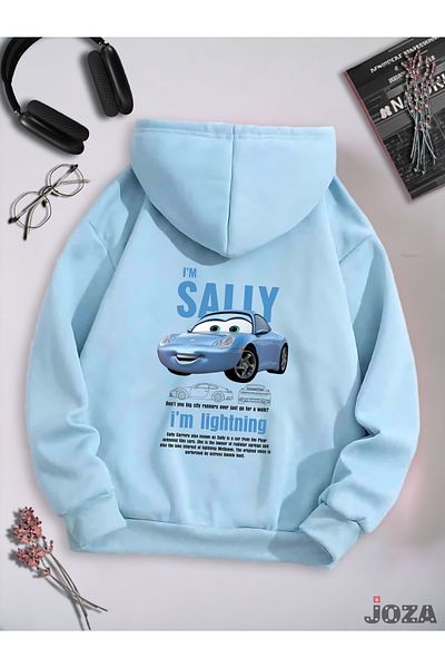 Joza Outdoors Hanorac unisex din lână McQueen Sally - Imprimat pe spate, hanorac colorat cu ridicare