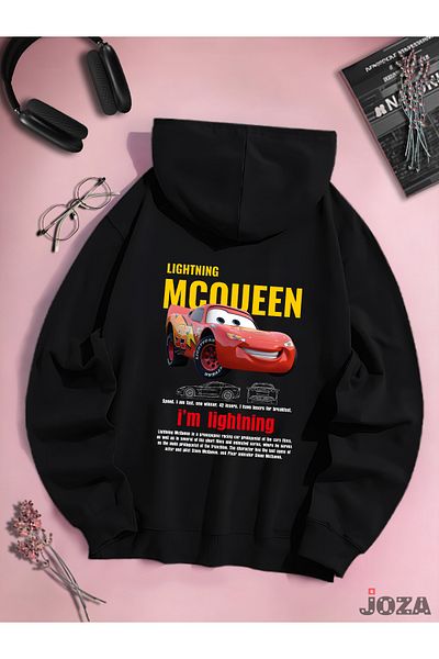 Joza Outdoors Hanorac unisex din lână McQueen Sally - Imprimat pe spate, hanorac colorat cu ridicare