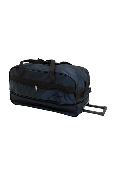 ESCAPE 203 Navy Blue Two-Wheeled Travel Bag with Check