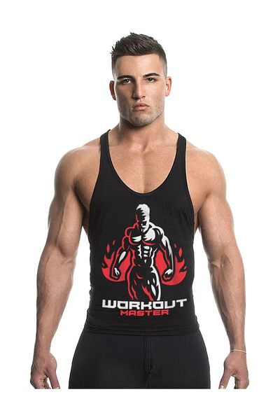 Ghedto Workout Master Gym Fitness Tank Top Athlete Tank Top [black]