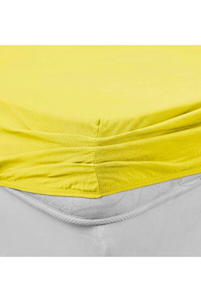 ATACA TEKSTİL Yellow Combed Cotton - Single and Double Fitted Sheet, 100% Cotton Breathable Fabric