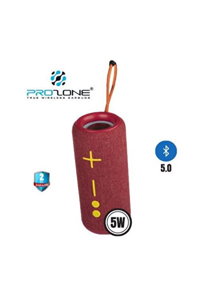 Prozone Silindir Hoparlör Kırmızı