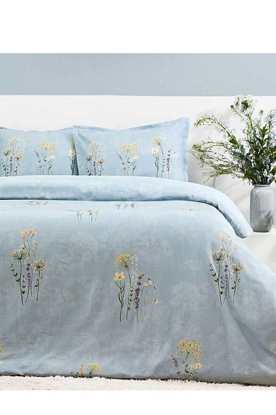 Taç Set cuvertură dublă din satin din bumbac organic