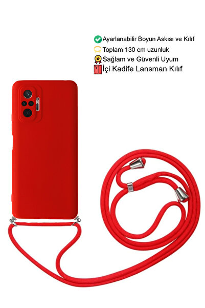emybox Xiaomi Redmi Note 10 PRO Telefon Kılıfı - Boyun Askılı Lansman İçi Kad...