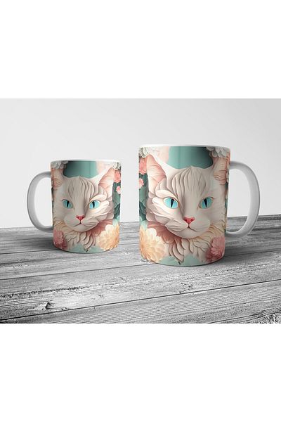 Pixxa Cat Cat Optical Illusion Mug Cup Model 5
