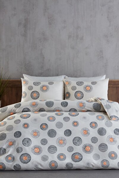 Doqu Home Cosmos Gray Double Polycotton Duvet Cover Set