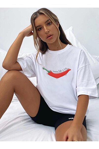 Jose Clothing تي شيرت كبير الحجم مطبوع من القطن العضوي