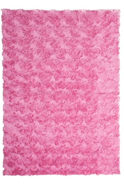 Prizma Micropost Gül Kurusu Halı 100x150 cm Tüylü Taşınabilir Yıkanabilir Sal...