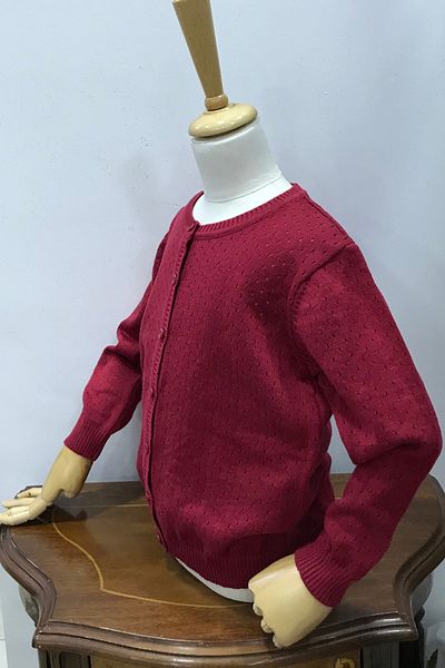 Nonno Kids Girl's Dot Perforated Knitwear Cardigan