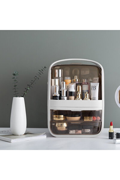 DEKOHOP Makyaj Organizer Kozmetik, Fırça ve Takı Düzenleyici Çok Amaçlı Masaü...