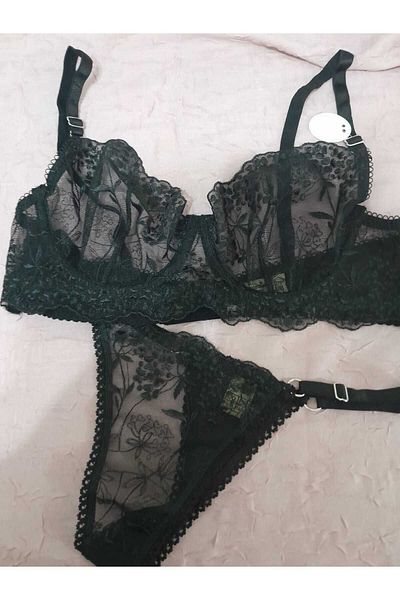 AYSEMİN TEKSTİL Aysemin Γυναικεία/εσώρουχα/ Bralet/ Δαντέλα/ Σετ στρινγκ σουτιέν