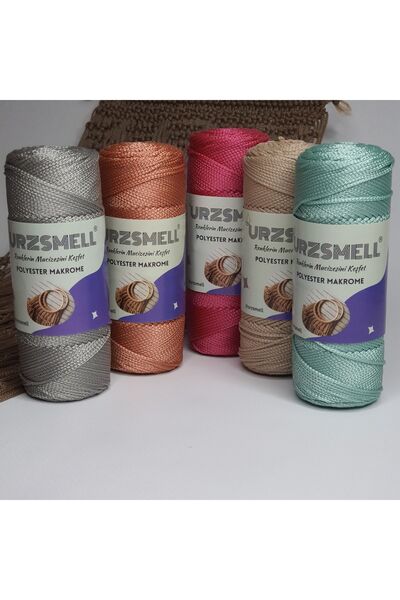 urzsmell Polyester Makrome 100gr, 140mt, 3 No. Supla, Çanta Ve Aksesuar Ipliğ...