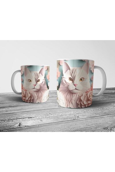 Pixxa Cat Cat Optical Illusion Mug Cup Model 6