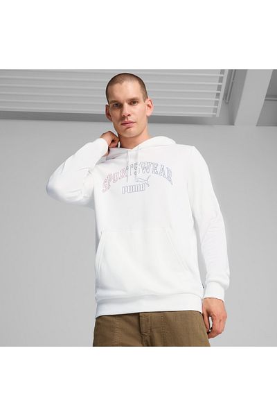 Puma Hanorac alb TR degradat ESS+ LOGO LAB - 68250402   Masculin