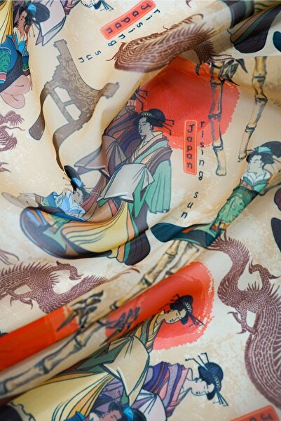 pistore Κορεάτικο και ιαπωνικό μοτίβο μπαντάνα πολύχρωμο κασκόλ Αξεσουάρ μαλλιών νέας σεζόν