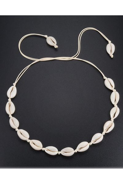 Ephesus Women's Cream Shell Oyster Stone Necklace