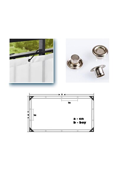 Okan Oto Kılıf Balkon Demiri Korkuluğu Brandası Çadırı Bahçe Çiti Tente Branda Çadır 1,5x6