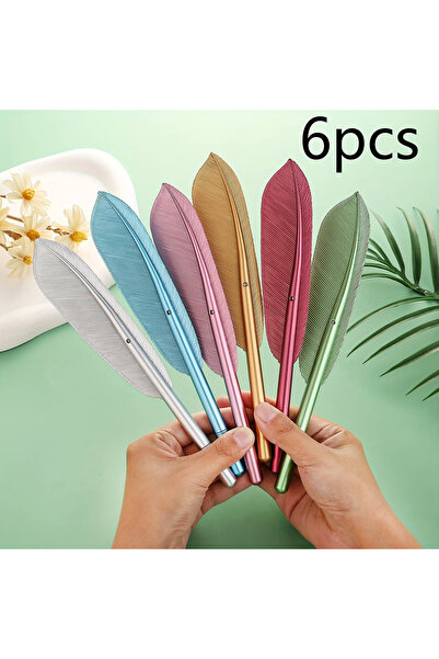 Siriderya 6 Adet Tüy Tasarımlı Stil Jel Kalem Seti Siyah