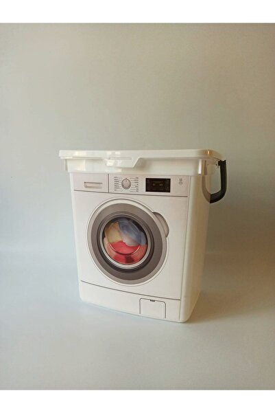 Genel Markalar Beyaz Çamaşır Makinesi Desenli Deterjan Kutusu Saklama Kutusu 6 Lt