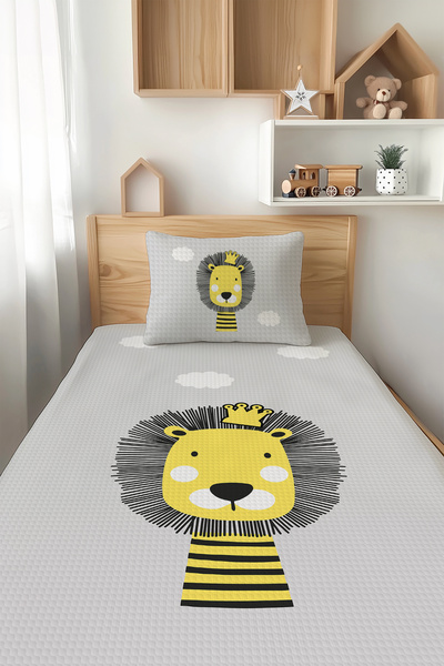 Talia Home طقم بيكيه للأطفال بنمط الأسد الملك - TLAP-094