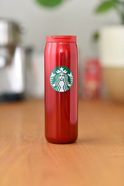 Starbucks Red Shiny Stainless Steel Thermos 473 Ml