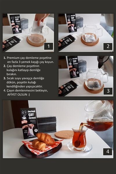 Fisun Home (52 POŞET) Çay Demleme Poşeti (ÇAY FİLTRESİ)