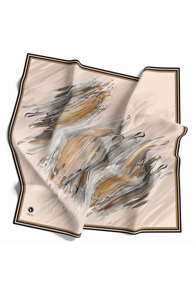 Tradinyom 90 cm Twill Scarf - Colors in Artistic Palette