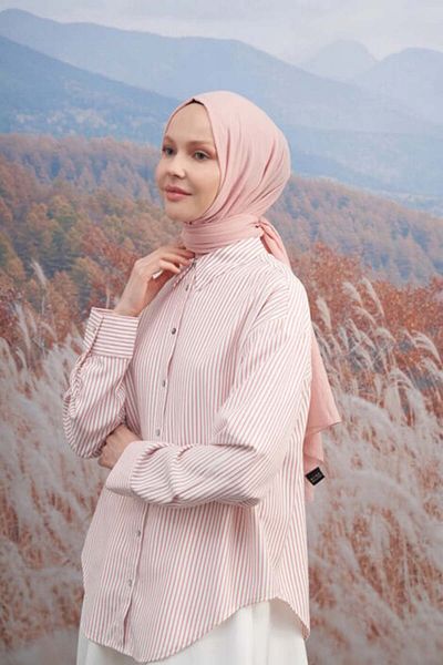 ARMANDA OLAY Cotton Shawl - Powder Color