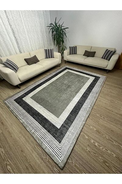 LİMAY Practical Velvet Fabric Spongeless Carpet Cover - Washable - Decorative - 6m2 (200x300)