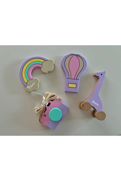 mogokids Mor pembeli objeli Cekım dekor aksesuar