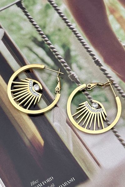 Trendy Butik Steel Eye Model Earrings