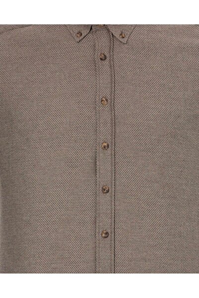 Pierre Cardin Erkek Kahverengı Gomlek Uzunkol