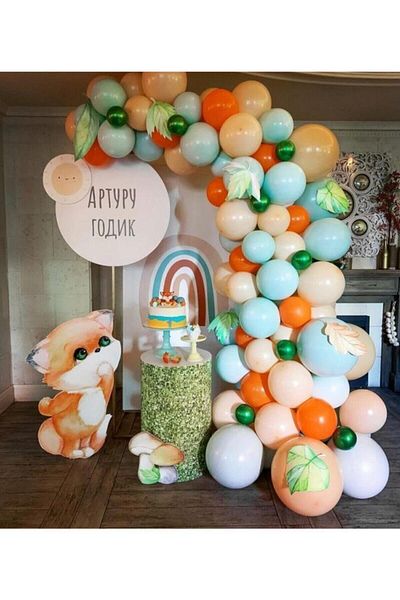 KAR TANESİ - Fox Concept Balloon Chain in Pastel Colors