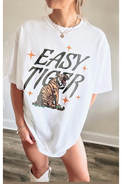 Jose Clothing Tricou oversize imprimat din bumbac organic