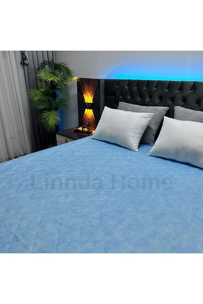 Linnda Home Протектор за матрак Linnda с цветен капитон