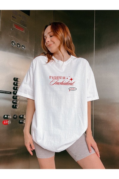 Jose Clothing Tricou oversize imprimat din bumbac organic