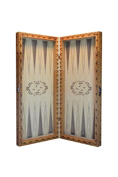 Simya Oyun Aletleri Alchemy Galata Tower Burning Backgammon (hand burned)