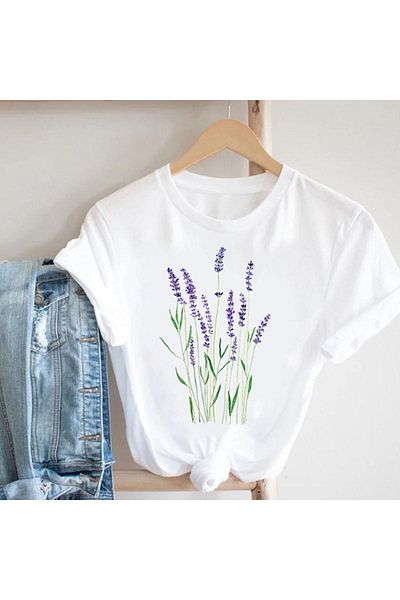 Pink Sky Large Size Fashion Tee Top T-shirt
