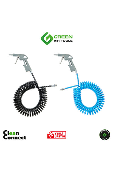 Green Air Tools Green 5*8 PE 5 Metre Metal Tabancalı Polietilen Spiral Hava H...