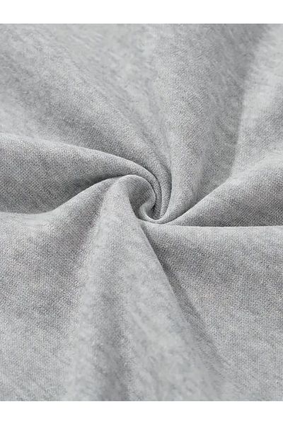 DogFish Γκρι Oversize Φούτερ με κουκούλα - Future Printed