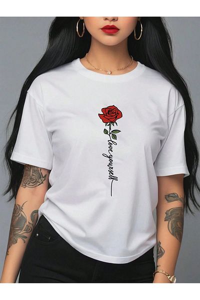 Pink Sky Γυναικείο μπλουζάκι Rose Plus Size