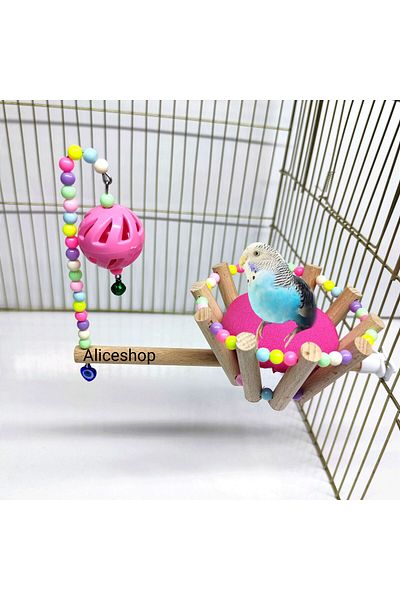 aliceshop سرير سلة عملي مع جثم جرس