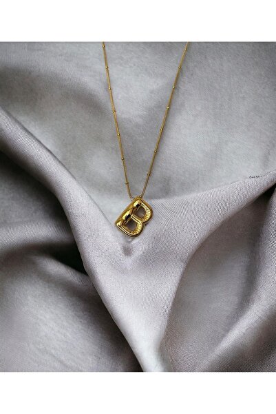 Brillo Çelik Balon (B) Harfli Kolye Kararmaz