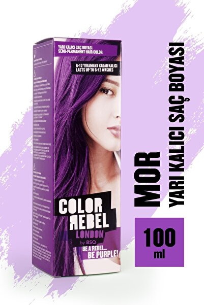 Color Rebel London Color Rebel Parabensiz & Amonyaksız Mor Geçici Saç Boyası