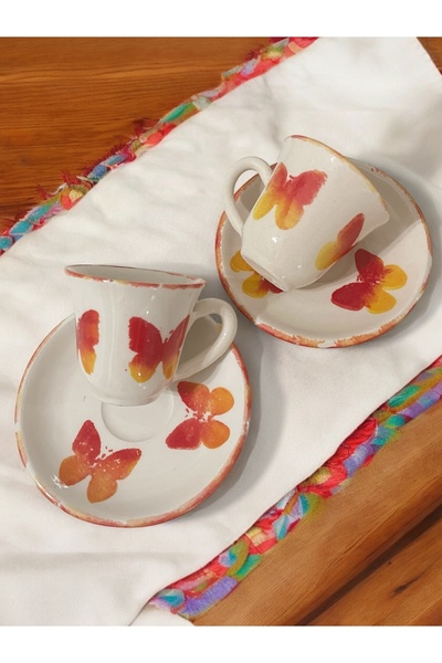 Artistic Quality Yellow-red 2-person Decorative Butterfly Designed Completely...