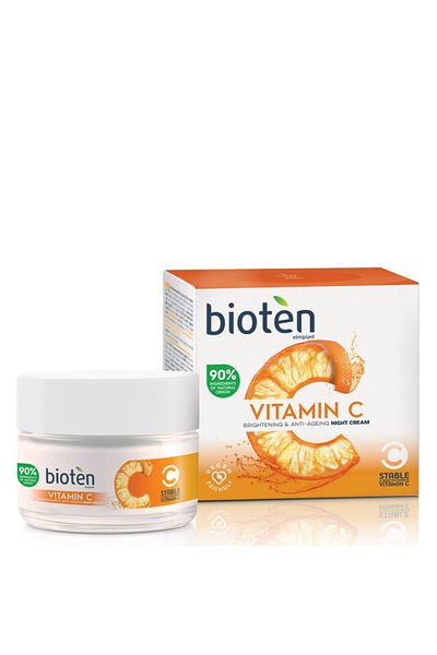 bioten elmiplant كريم فيتامين سي الليلي المضيء - مضاد للشيخوخة 50 مل