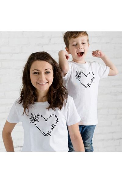 Pink Sky Tricou pentru mamă și fiică - Produs unic - 2 coșuri pentru a face combinații