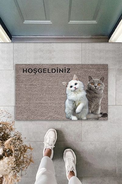 Dormot Home Welcome Patterned Digital Printed Decorative Door Mat - Interior and Exterior Door Front