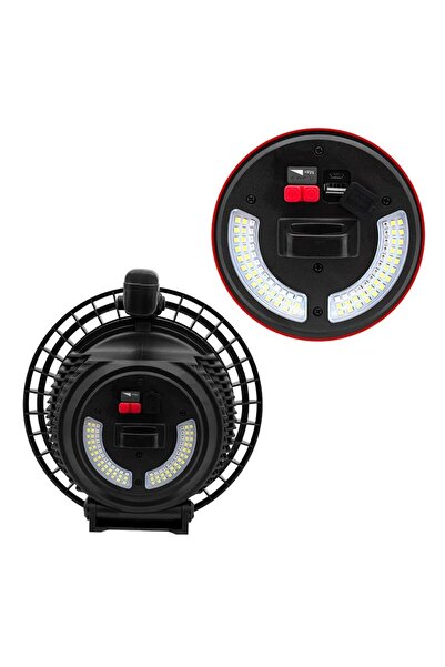 harry 5000 Lümen Şarjlı 342 SMD Led'li Uzun Menzil Kamp Lambası-3 Renk Arka Ledli El Feneri Işıldak