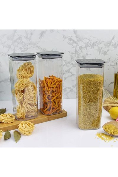 Decobella Set of 3 1.7 Lt. Square Food Container